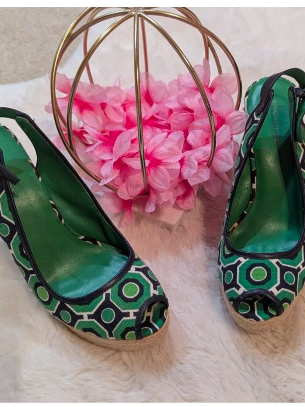 Banana Republic Green and Blue Espadrilles Size 7.5 - Picture 3 of 7